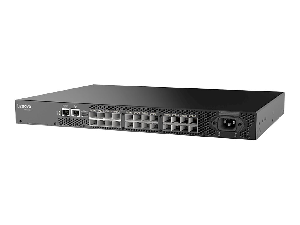 Lenovo ThinkSystem DB610S - Commutateur - Géré - 8 x 32Gb Fibre Channel SFP+ - de bureau, Montable sur rack - avec émetteur-récepteur 8 x 16 Gbps SWL SFP+ - 7D8PA000WW - Commutateurs gérés