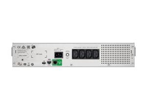 APC Smart-UPS C - Onduleur (rack-montable) - CA 230 V - 600 Watt - 1000 VA - USB, serial - connecteurs de sortie : 4 - 2U - noir - avec APC SmartConnect - pour P/N: AR4018SPX432, AR4024SP, AR4024SPX429, AR4024SPX431, AR4024SPX432, NBWL0356A - SMC1000I-2UC - UPS montables sur rack