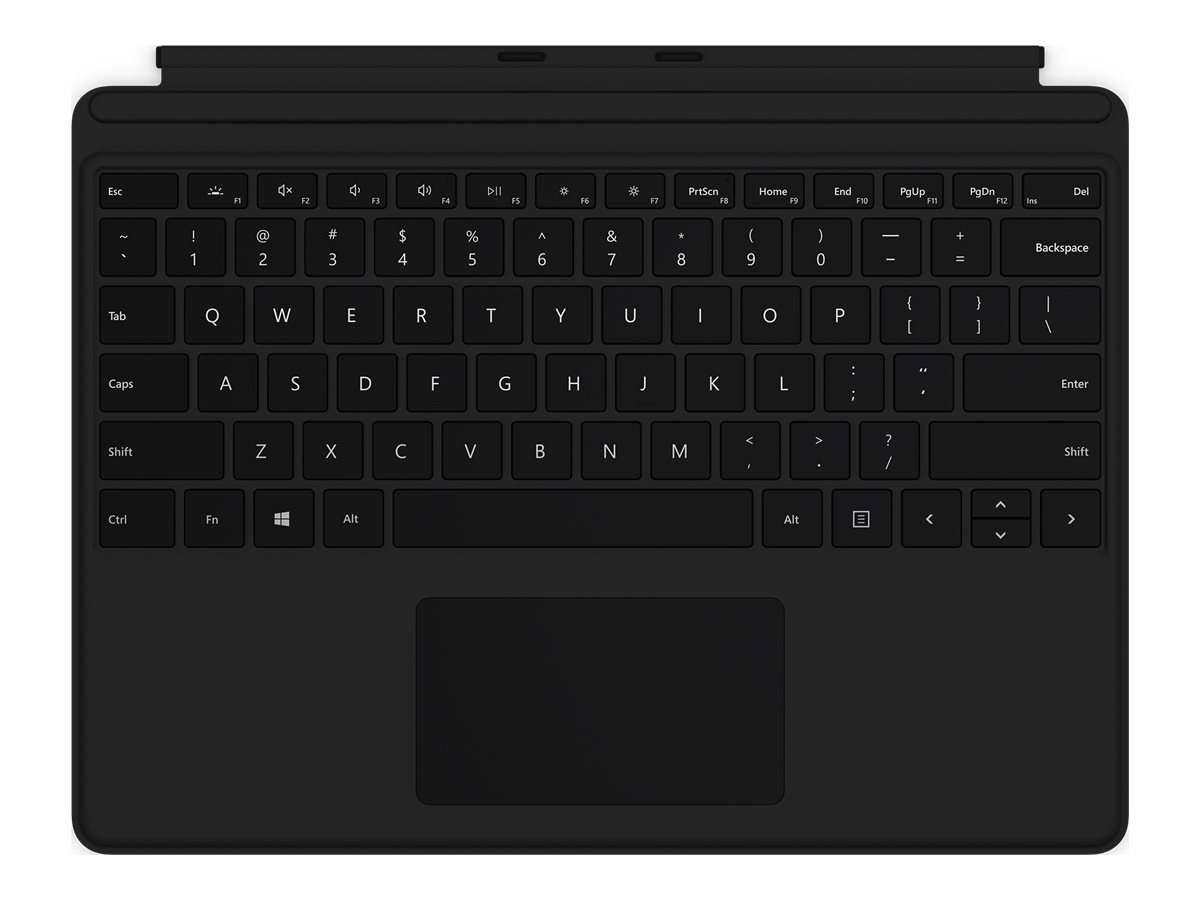Microsoft Surface Pro Keyboard - Clavier - avec trackpad - rétroéclairé - Espagnol - noir - commercial - pour Surface Pro 8, Pro X - QJX-00012 - Claviers
