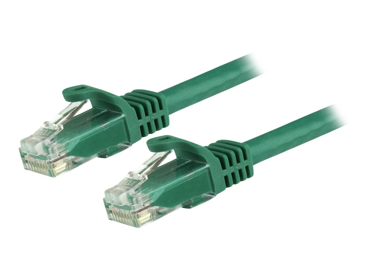 StarTech.com Câble réseau Cat6 Gigabit UTP sans crochet de 50cm - Cordon Ethernet RJ45 anti-accroc - Câble patch Mâle / Mâle - Vert - Cordon de raccordement - RJ-45 (M) pour RJ-45 (M) - 50 cm - UTP - CAT 6 - sans crochet - vert - N6PATC50CMGN - Câbles à paire torsadée