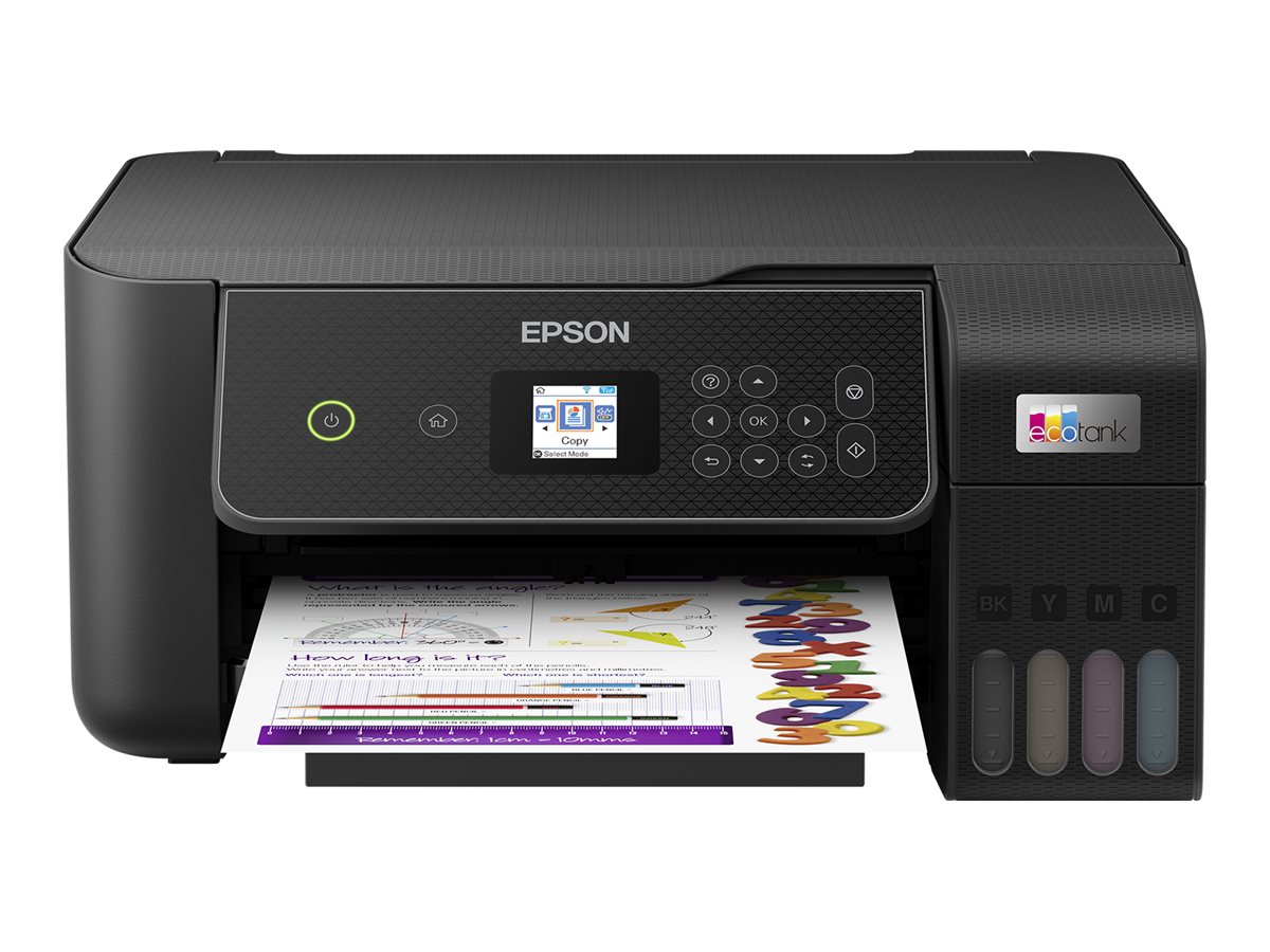 Epson EcoTank ET-2870 - Imprimante multifonctions - couleur - jet d'encre - ITS - A4 (support) - jusqu'à 10 ppm (impression) - 100 feuilles - USB, Wi-Fi - noir - C11CJ66421 - Imprimantes multifonctions