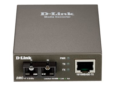 D-Link DMC F15SC - Convertisseur de média à fibre optique - 100Mb LAN - 10Base-T, 100Base-TX, 100Base-FX - RJ-45 / mode unique SC - jusqu'à 15 km - 1310 nm - DMC-F15SC/E - Transmetteurs optiques