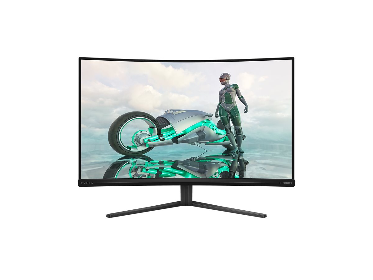 Philips Evnia 3000 32M2C3500L - Écran LED - jeux - incurvé - 32" (31.5" visualisable) - 2560 x 1440 QHD @ 180 Hz - Fast VA - 300 cd/m² - 3500:1 - HDR10 - 0.5 ms - 2xHDMI, DisplayPort - Charbon - 32M2C3500L/00 - Écrans d'ordinateur