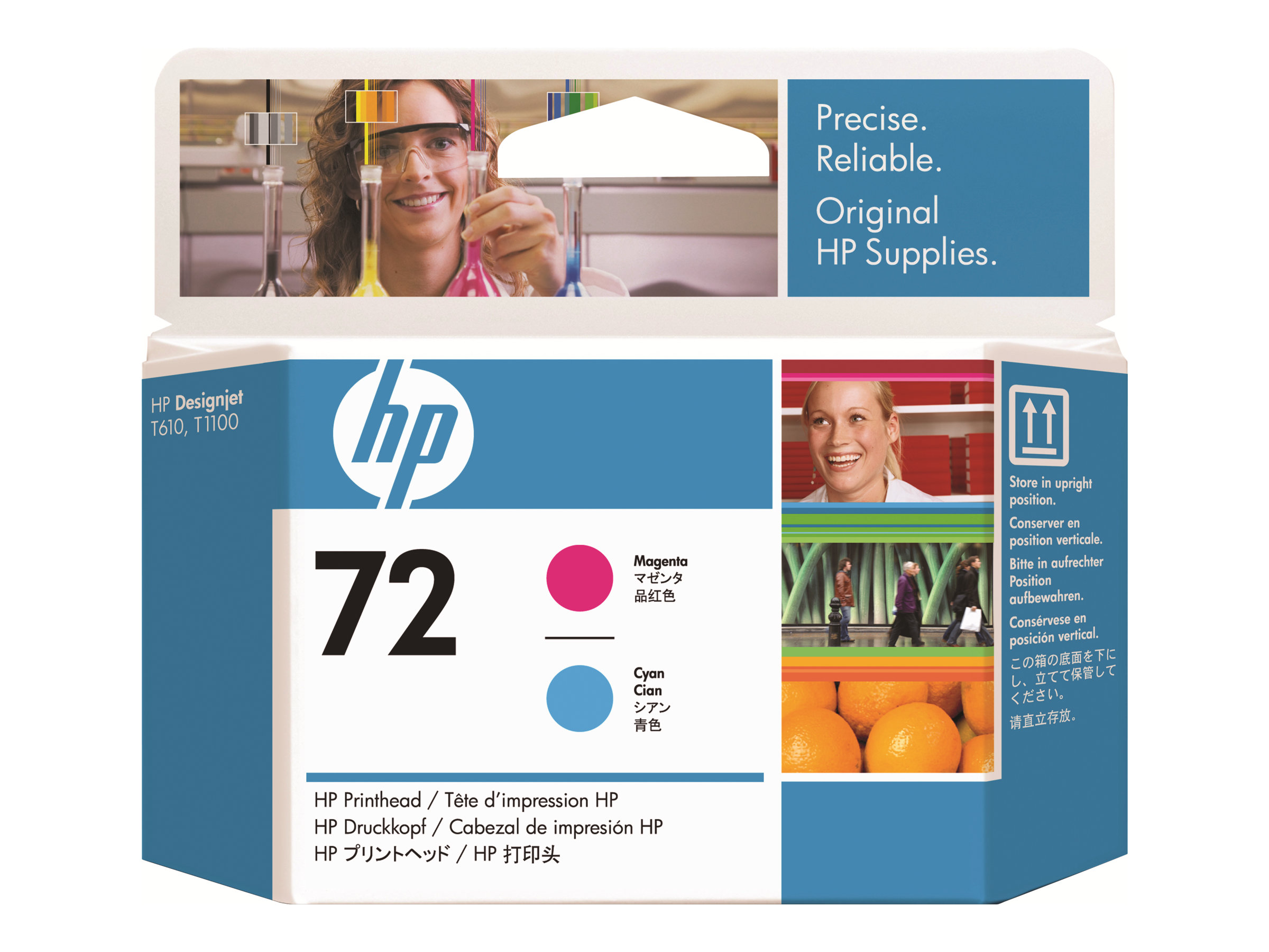 HP 72 - Cyan, magenta - tête d'impression - pour DesignJet T1100, T1100ps, T1200, T1200ps, T1300, T610, T620, T770, T790 - C9383A - Têtes d'impression