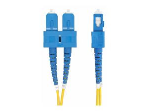 StarTech.com 1m (3.3ft) SC to SC (UPC) OS2 Single Mode Duplex Fiber Optic Cable, 9/125µm, Laser Optimized, 40G/100G Zipcord, Bend Insensitive, Low Insertion Loss - LSZH Fiber Patch Cord (SMDOS2SCSC1M) - Cordon de raccordement - mode unique SC/UPC (M) pour mode unique SC/UPC (M) - 1 m - 2 mm - fibre optique - duplex - 9 / 125 micromètres - OS1/OS2 - sans halogène - jaune - SMDOS2SCSC1M - Câblesenfibres