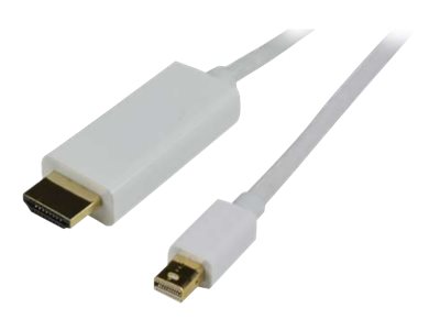 MCL MC394E - Câble adaptateur - Mini DisplayPort mâle pour HDMI mâle - 2 m - blanc - MC394E-2M/W - Accessoires pour téléviseurs