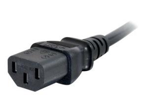 C2G Universal Power Cord - Câble d'alimentation - power CEE 7/7 (M) pour power IEC 60320 C13 - 3 m - moulé - noir - Europe - 88544 - Câbles d'alimentation