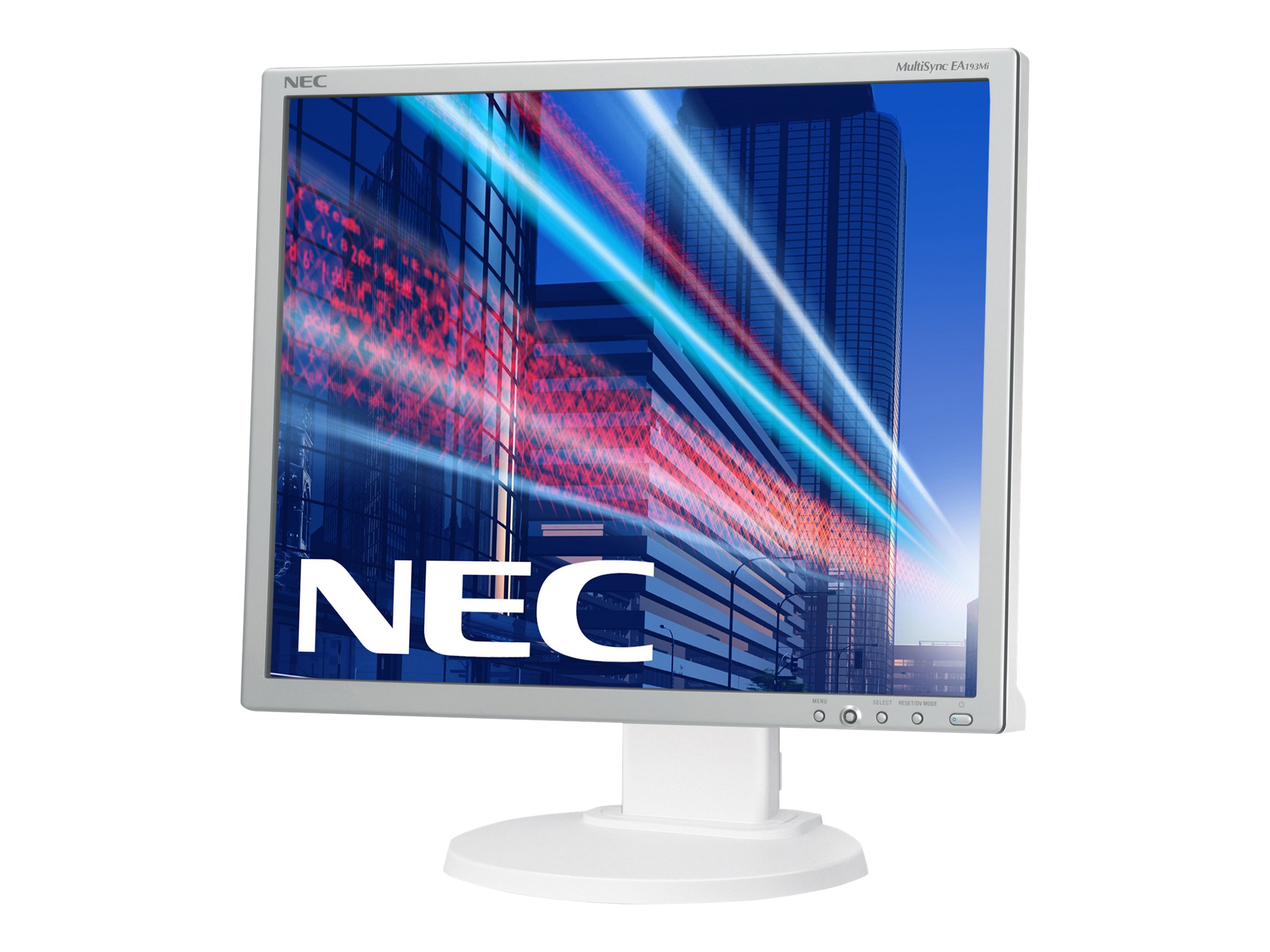 NEC MultiSync EA193Mi - Écran LED - 19" - 1280 x 1024 - IPS - 250 cd/m² - 1000:1 - 6 ms - DVI, VGA, DisplayPort - haut-parleurs - blanc, argent - 60003585 - Écrans d'ordinateur