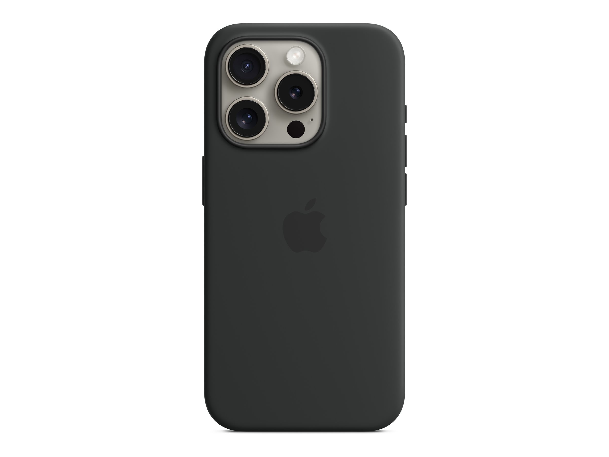 Apple - Coque de protection pour téléphone portable - compatibilité avec MagSafe - silicone - noir - pour iPhone 15 Pro - MT1A3ZM/A - Coques et étuis pour téléphone portable