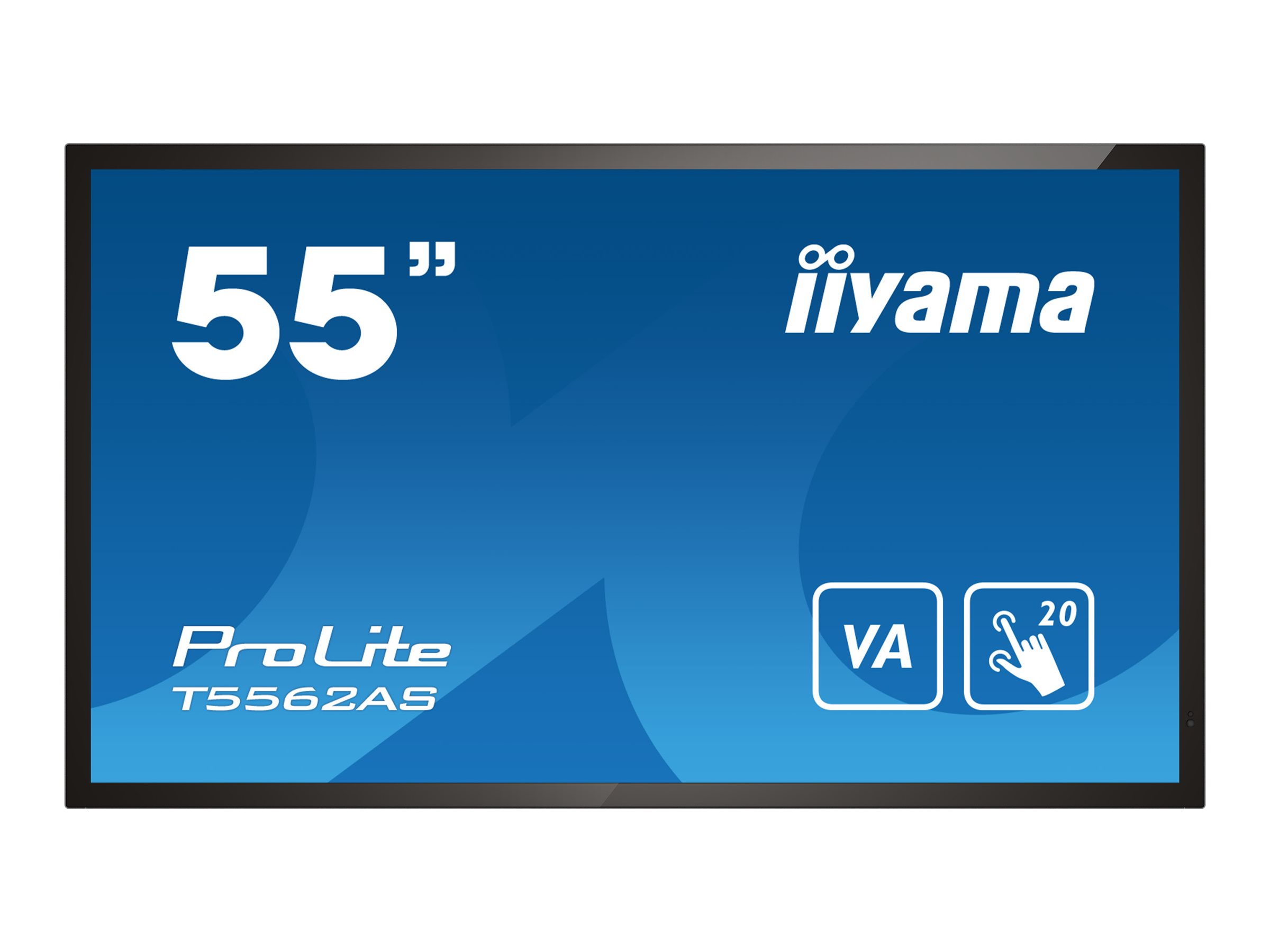 iiyama ProLite T5562AS-B1 - Classe de diagonale 55" (54.6" visualisable) écran LCD rétro-éclairé par LED - signalétique numérique interactive - avec écran tactile (multi-touches) - Android - 4K UHD (2160p) 3840 x 2160 - noir, finition matte - T5562AS-B1 - Écrans de signalisation numérique