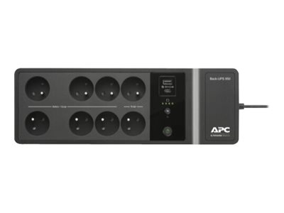 APC Back-UPS BE850G2-FR - Onduleur - CA 220/230 V - 520 Watt - 850 VA - USB - connecteurs de sortie : 8 - Belgique, France - noir - BE850G2-FR - UPS autonomes