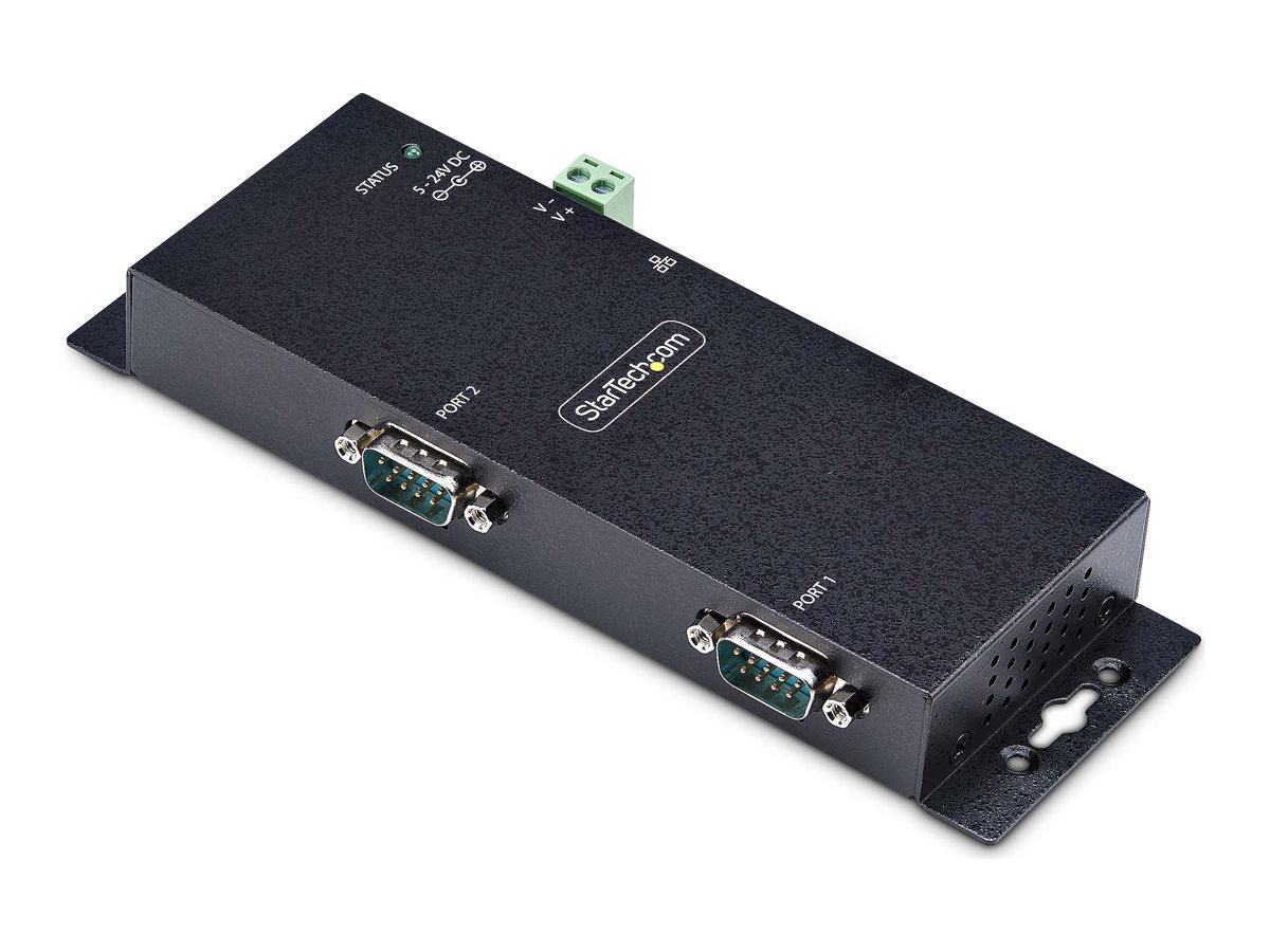 StarTech.com Adaptateur Série vers Ethernet à 2 Ports, LAN vers RS232 DB9 - Serveur de périphérique - 2 ports - 100Mb LAN, RS-232 - montable mur/rail DIN - Conformité TAA - I23-SERIAL-ETHERNET - Périphériques réseau spécialisés