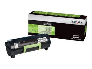 Lexmark 502HE - À rendement élevé - noir - original - cartouche de toner Entreprise Lexmark - pour Lexmark MS310, MS410, MS510, MS610 - 50F2H0E - Cartouches de toner