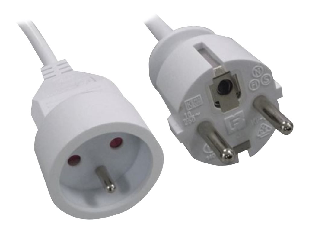 Uniformatic - Rallonge de câble d'alimentation - power CEE 7/7 (P) pour power CEE 7/7 (R) - 10 m - noir - 46302 - Câbles d'alimentation