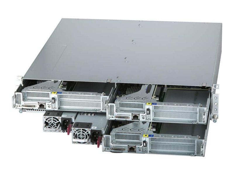 Supermicro IoT SuperServer 211SE-31AS - 3 noeuds - cluster - Montable sur rack - 2U - 1 voie - pas de processeur jusqu'à - RAM 0 Go - aucun disque dur - Gigabit Ethernet - Aucun SE fourni - moniteur : aucun - argent - SYS-211SE-31A - Clusters