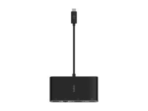 Belkin CONNECT - Adaptateur multiport - USB-C - VGA, HDMI - 1GbE - AVC005btBK - Stations d'accueil pour ordinateur portable