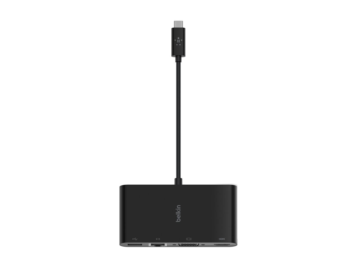 Belkin CONNECT - Adaptateur multiport - USB-C - VGA, HDMI - 1GbE - AVC005btBK - Stations d'accueil pour ordinateur portable