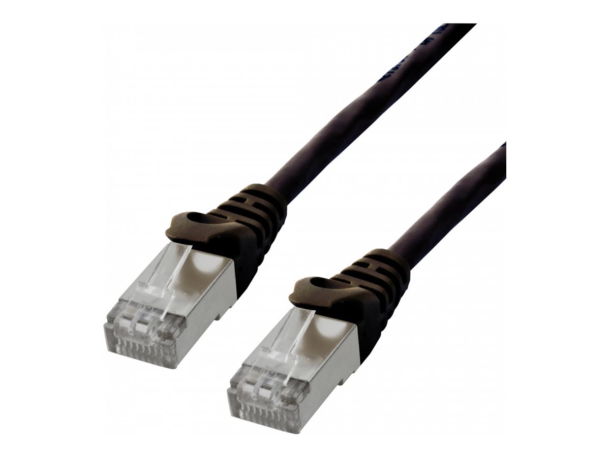 MCL - Cordon de raccordement - RJ-45 (M) pour RJ-45 (M) - 3 m - paire torsadée écrantée (F/UTP) - CAT 6 - sans crochet, bloqué - noir - FTP6-3M/N - Câbles à paire torsadée