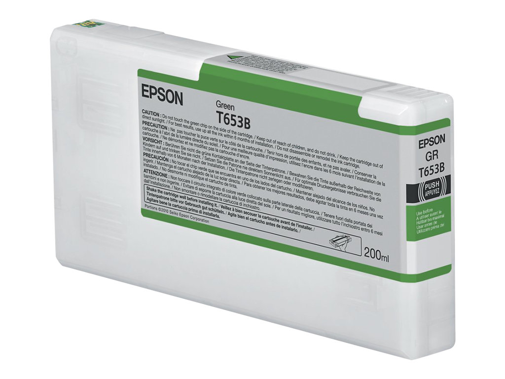 Epson - 200 ml - vert - original - cartouche d'encre - pour Stylus Pro 4900, Pro 4900 Designer Edition, Pro 4900 Spectro_M1 - C13T653B00 - Cartouches d'encre Epson