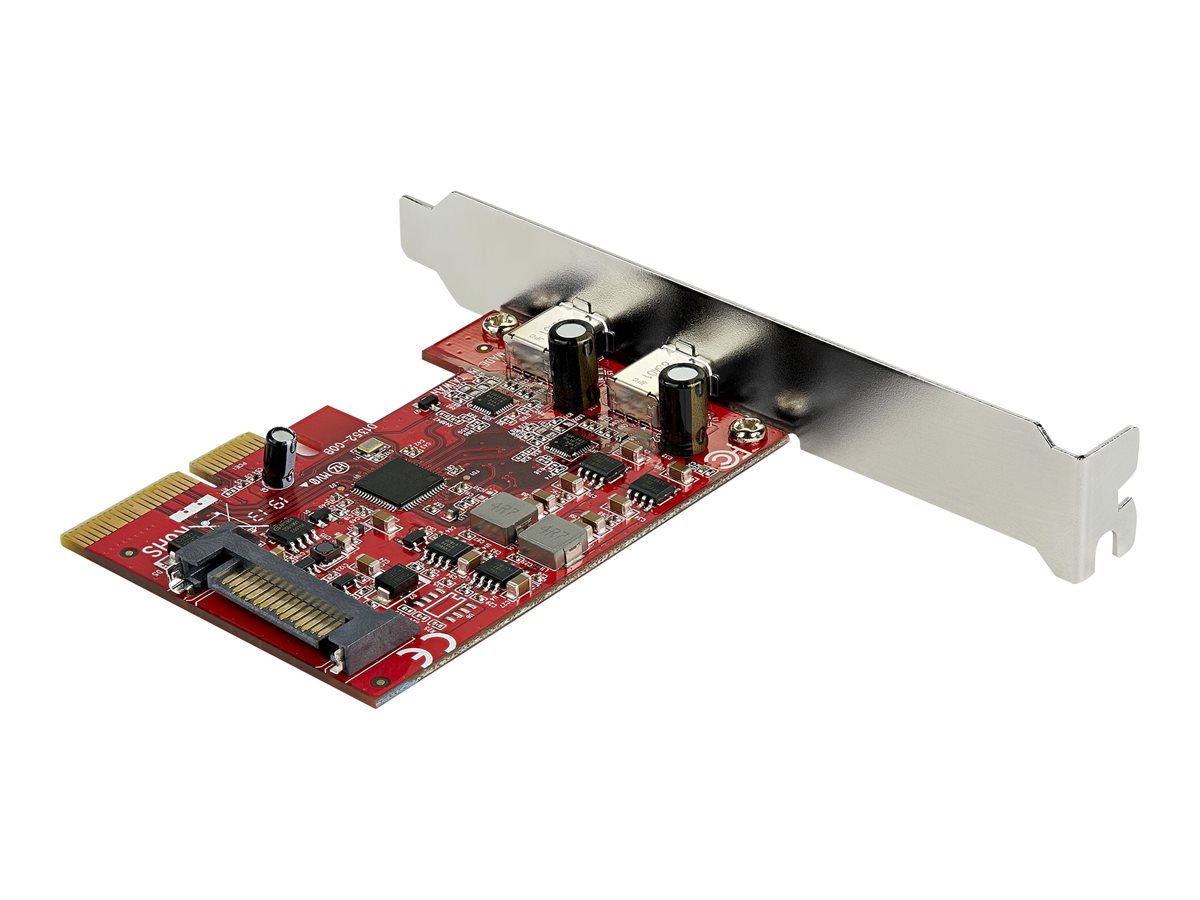 StarTech.com Carte PCI Express USB 3.1 à 2 ports USB-C - Jusqu'à 10 Gbps - Adaptateur USB - PCIe 3.0 x4 profil bas - USB-C 3.1 Gen 2 x 2 - pour P/N: S252BU313R - PEXUSB312C3 - Adaptateurs réseau filaires