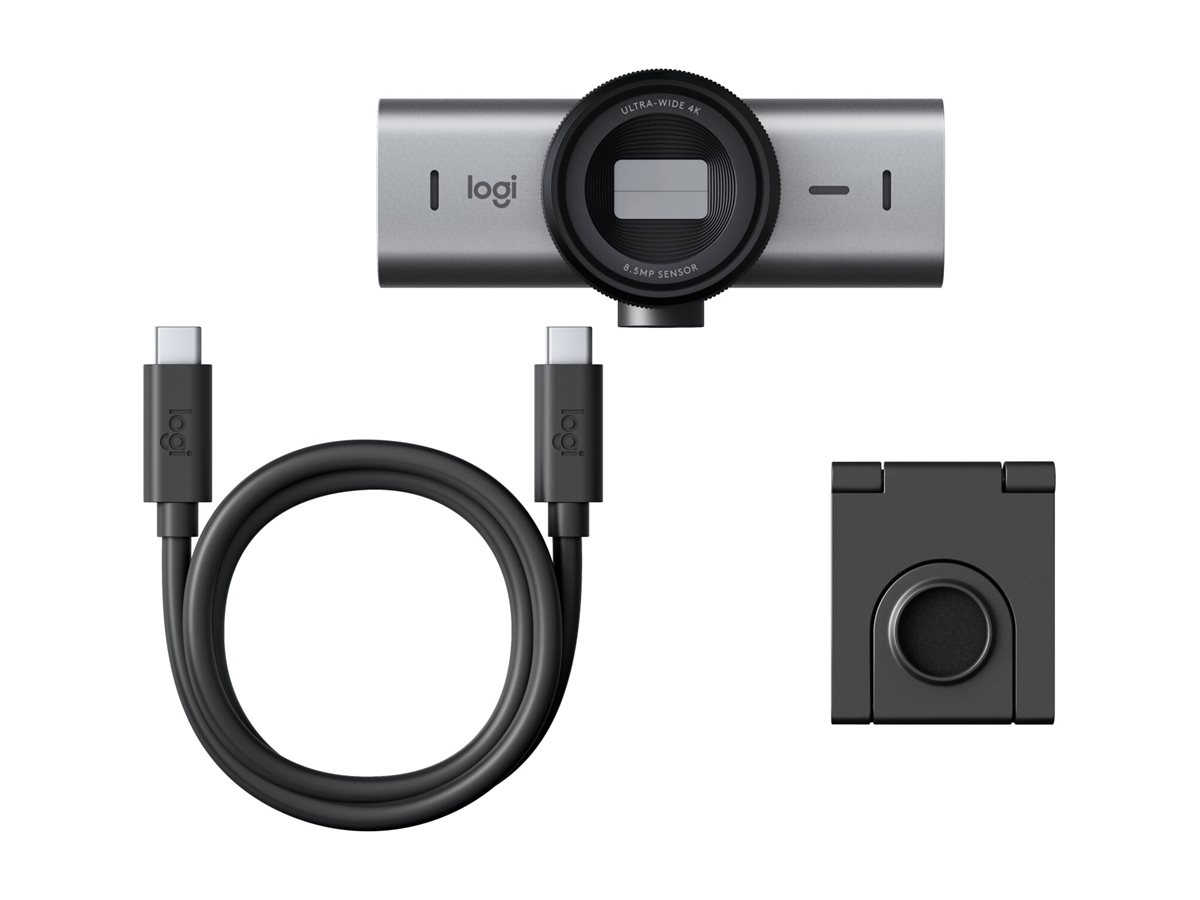 Logitech MX Brio 705 for Business - Webcam - couleur - 8,5 MP - 4096 x 2160 - audio - USB-C - 960-001530 - Webcams