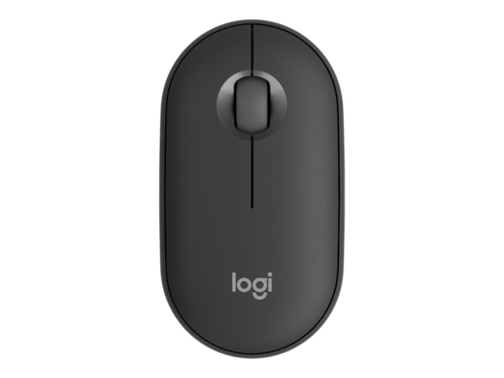 Logitech Pebble Mouse 2 M350s - Souris - optique - 3 boutons - sans fil - Bluetooth 5.2 LE - graphite ton sur ton - 910-007015 - Souris
