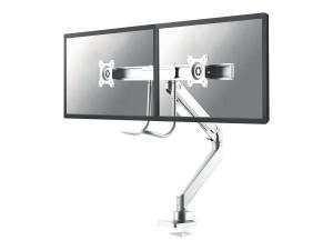 Neomounts NM-D775DX - Kit de montage - pleine action - pour 2 écrans LCD - aluminium - blanc - Taille d'écran : 10"-32" - pinces montables, oeillet, montrable sur bureau - NM-D775DXWHITE - Accessoires pour écran