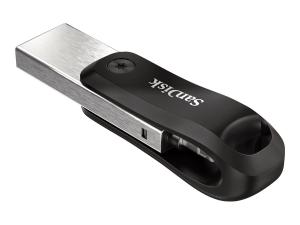 SanDisk iXpand Go - Clé USB - 64 Go - USB 3.0 / Lightning - pour Apple iPad/iPhone (Lightning) - SDIX60N-064G-GN6NN - Lecteurs flash