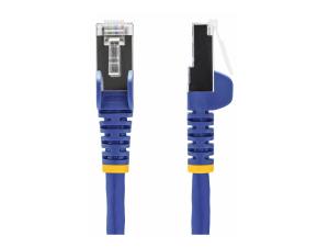 StarTech.com 50cm Blue CAT8 Ethernet Cable, Snagless, S/FTP, 25G/40G - Cordon de raccordement - RJ-45 (M) pour RJ-45 (M) - 50 cm - 5.6 mm - S/FTP - 50 microns - CAT 5/5e/6/6a/8 - IEEE 802.3bt/IEEE 802.3ba - sans crochet, sans halogène, passif - bleu - NLBL-50C-CAT8-PATCH - Câbles à paire torsadée