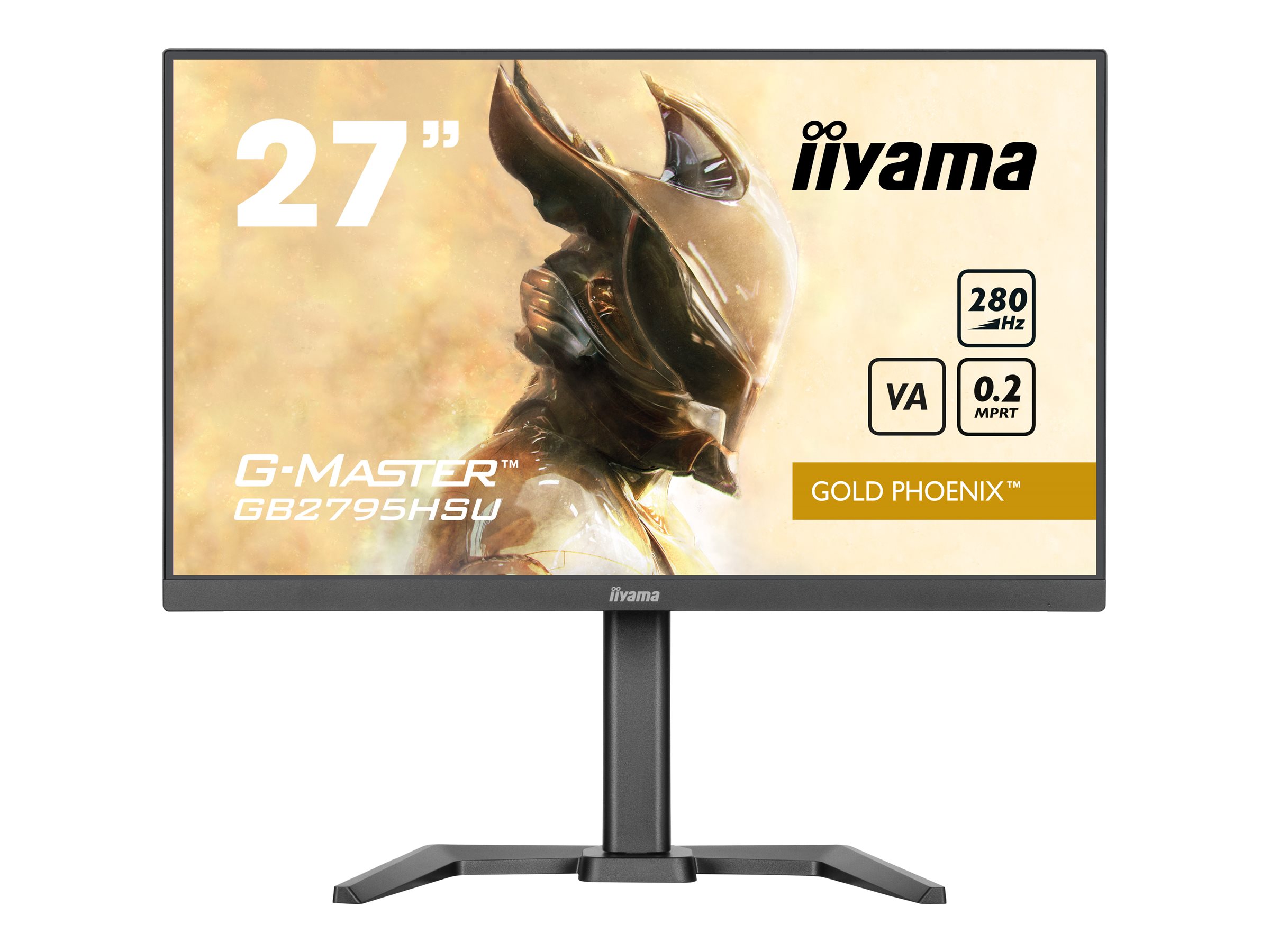 iiyama G-MASTER Gold Phoenix GB2795HSU-B1 - Écran LED - 27" - 1920 x 1080 Full HD (1080p) @ 280 Hz - VA - 300 cd/m² - 4000:1 - HDR10 - 0.2 ms - HDMI, DisplayPort - haut-parleurs - noir mat - GB2795HSU-B1 - Écrans d'ordinateur