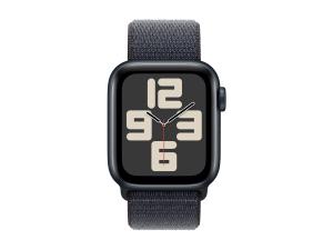 Apple Watch SE (GPS + Cellular) - 2e génération - 40 mm - aluminium minuit - montre intelligente avec boucle sport - deux couches de matières textiles tissées - encre - taille du poignet : 130-200 mm - 32 Go - LTE, Wi-Fi 4, Bluetooth - 4G - 27.8 g - MXGA3QF/A - Montres intelligentes