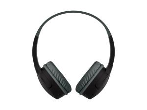 Belkin SoundForm Mini - Écouteurs avec micro - sur-oreille - Bluetooth - sans fil - jack 3,5mm - noir - AUD002BTBK - Écouteurs