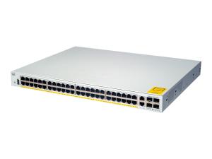 Cisco Catalyst 1000-48P-4G-L - Commutateur - Géré - 24 x 10/100/1000 (PoE+) + 24 x 10/100/1000 + 4 x Gigabit SFP (liaison montante) - Montable sur rack - PoE+ (370 W) - C1000-48P-4G-L - Concentrateurs et commutateurs gigabit