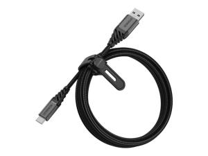 OtterBox Premium - Câble USB - 24 pin USB-C (M) pour USB (M) - USB 2.0 - 3 A - 2 m - noir cendre foncé - 78-52665 - Câbles USB