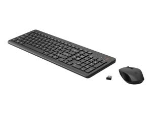 HP 330 - Ensemble clavier et souris - sans fil - 2.4 GHz - Français - noir - pour HP 21, 22, 24, 27; Laptop 15, 15s, 17; Pavilion 24, 27, TP01; Pavilion Laptop 14, 15 - 2V9E6AA#ABF - Claviers