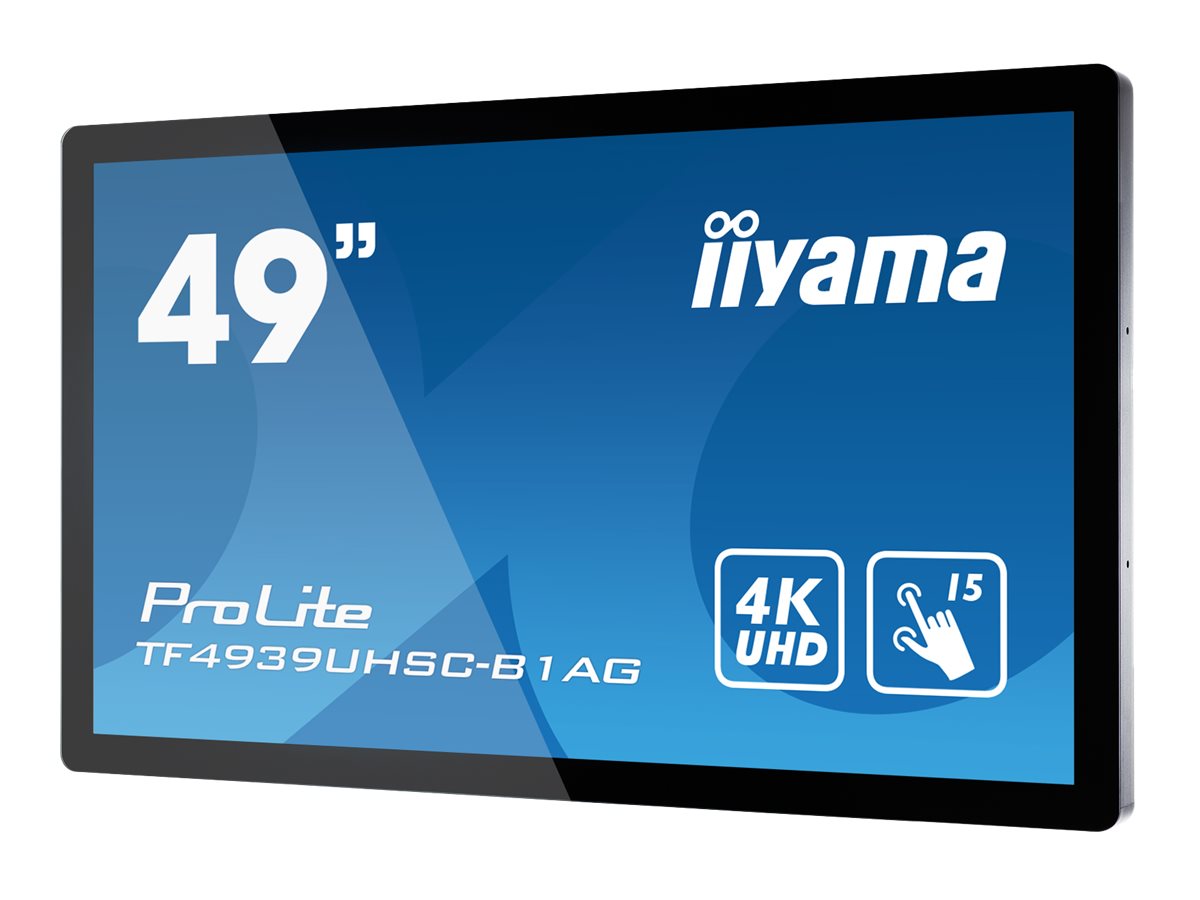 iiyama ProLite TF4939UHSC-B1AG - Classe de diagonale 49" écran LCD rétro-éclairé par LED - signalétique numérique interactive - avec écran tactile (multi-touches) - 4K UHD (2160p) 3840 x 2160 - noir mat - TF4939UHSC-B1AG - Écrans de signalisation numérique