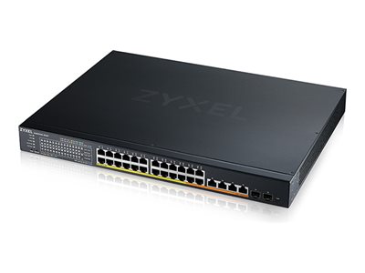 Zyxel XMG1930 Series XMG1930-30HP - Commutateur - géré, cloud NebulaFLEX - L3 Lite - intelligent - 20 x 100/1000/2.5G (PoE+) + 4 x 100/1000/2.5G (PoE++) + 4 x 1/2.5/5/10 (PoE++) + 2 x Gigabit SFP / 10 Gigabit SFP+ - Montable sur rack - PoE++ (700 W) - XMG1930-30HP-ZZ0101F - Concentrateurs et commutateurs gigabit