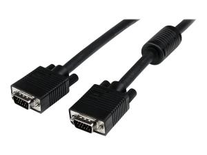 StarTech.com Câble vidéo VGA coaxial pour écran haute résolution de 5 m - HD15 vers HD15 M/M - Câble VGA - HD-15 (VGA) (M) pour HD-15 (VGA) (M) - 5 m - moulé - noir - MXTMMHQ5M - Câbles pour périphérique