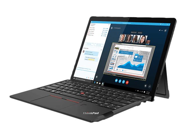 Lenovo ThinkPad X12 Detachable 20UW - Tablette - avec clavier détachable - Intel Core i5 - 1130G7 / jusqu'à 4 GHz - Win 11 Pro - Carte graphique Intel Iris Xe - 16 Go RAM - 512 Go SSD NVMe - 12.3" IPS écran tactile 1920 x 1280 (Full HD Plus) - Wi-Fi 6 - 4G LTE - noir - clavier : Français - avec 1 an de support Premier Lenovo - 20UW0071FR - Ordinateurs portables
