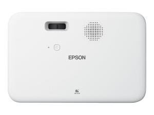 Epson CO-FH02 - Projecteur 3LCD - portable - 3000 lumens (blanc) - 3000 lumens (couleur) - Full HD (1920 x 1080) - 16:9 - 1080p - blanc et noir - Android TV - V11HA85040 - Projecteurs pour home cinema