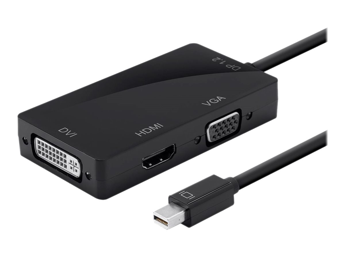 DLH DY-TU3574 - Adaptateur vidéo - Mini DisplayPort mâle pour HD-15 (VGA), DVI-I, HDMI femelle - 17 cm - DY-TU3574 - Accessoires pour téléviseurs