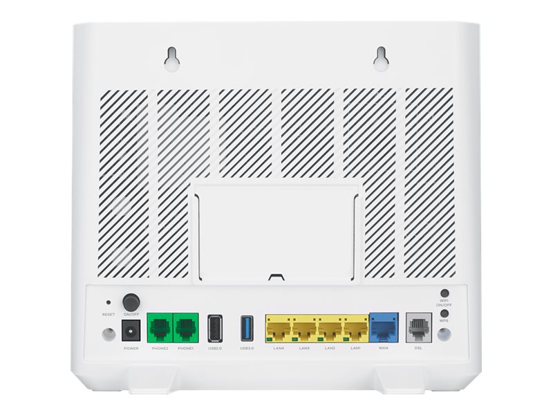 Zyxel VMG8825-T50K - - routeur sans fil - - modem ADSL commutateur 4 ports - 1GbE - Wi-Fi 5 - Bi-bande - adaptateur de téléphone VoIP - VMG8825-T50K-EU01V2F - Passerelles et routeurs SOHO