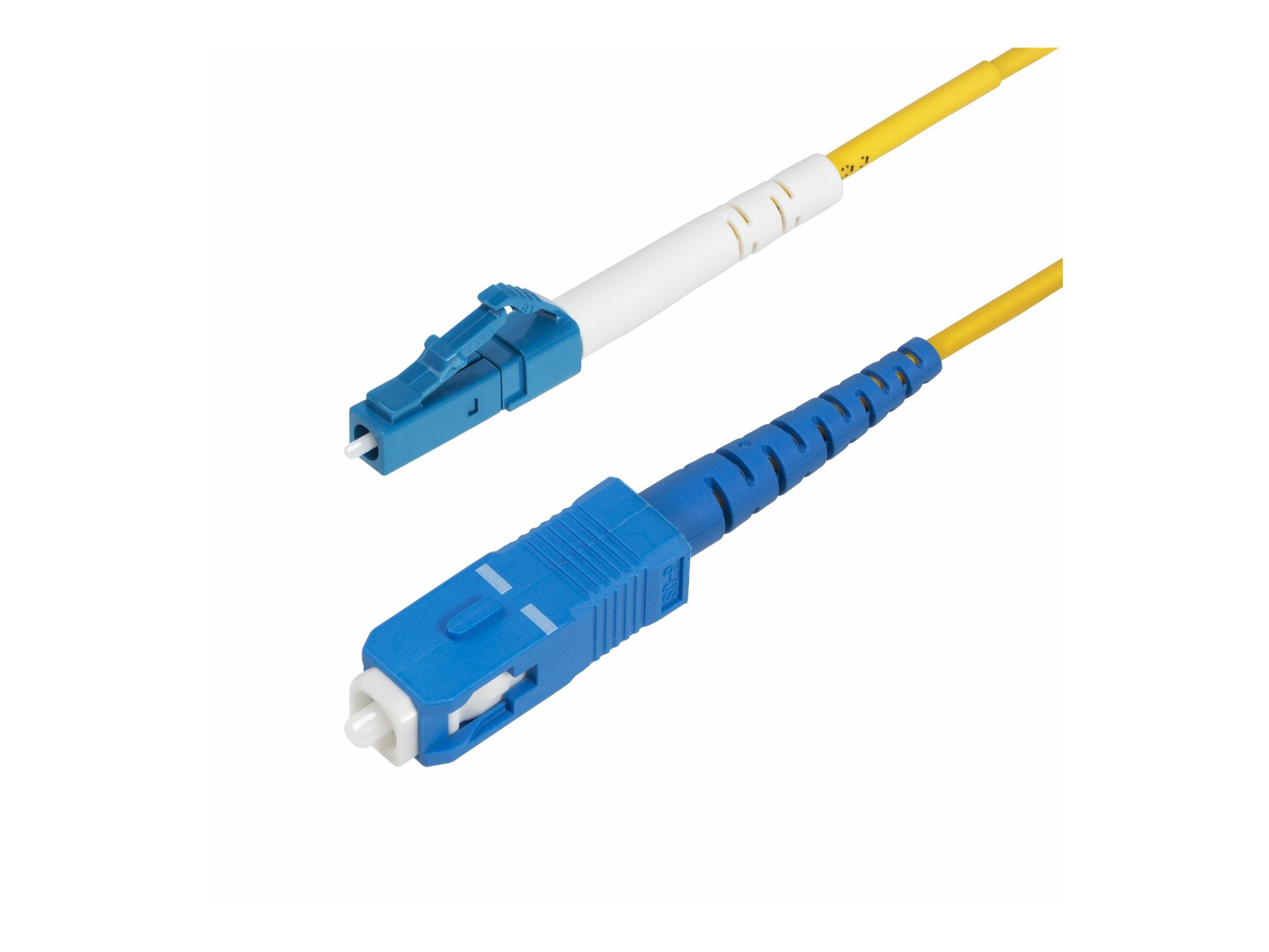 StarTech.com 10m (32.8ft) LC to SC (UPC) OS2 Single Mode Simplex Fiber Optic Cable, 9/125µm, Laser Optimized, 40G/100G, Bend Insensitive, Low Insertion Loss - LSZH Fiber Patch Cord (SPSMLCSC-OS2-10M) - Cordon de raccordement - mode unique LC/UPC (M) pour mode unique SC/UPC (M) - 10 m - 2 mm - fibre optique - simplex - 9 / 125 micromètres - OS1/OS2 - sans halogène, passif, bi-directionnel - jaune - SPSMLCSC-OS2-10M - Câblesenfibres