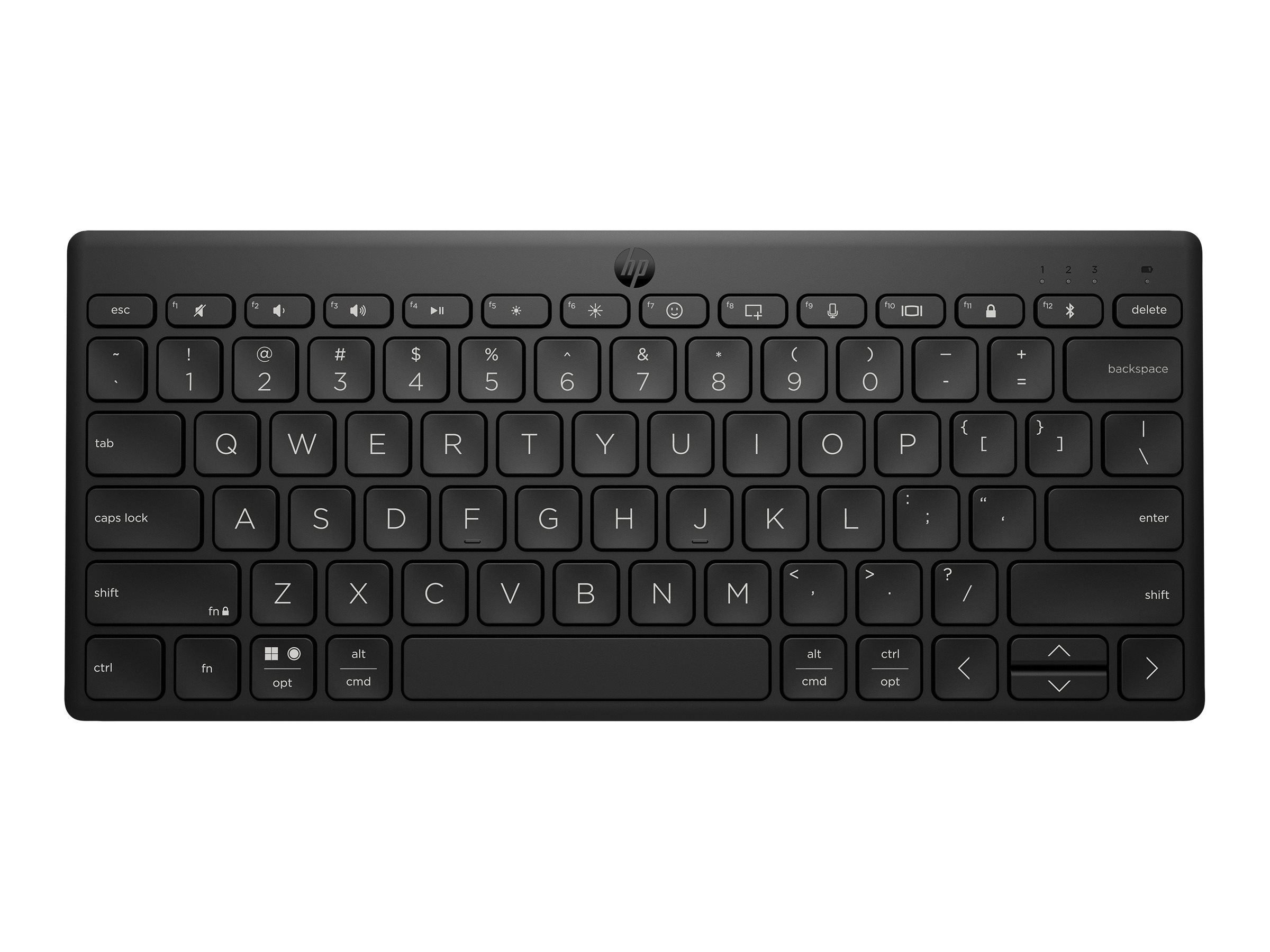 HP 355 Compact Multi-Device - Clavier - sans fil - Bluetooth 5.2 - noir - emballage recyclable - 692S9AA - Claviers