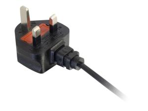 C2G Non-Polarised Power Cord - Câble d'alimentation - power IEC 60320 C7 pour BS 1363 (M) - CA 250 V - 3 m - moulé - noir - Royaume-Uni - 80613 - Câbles d'alimentation