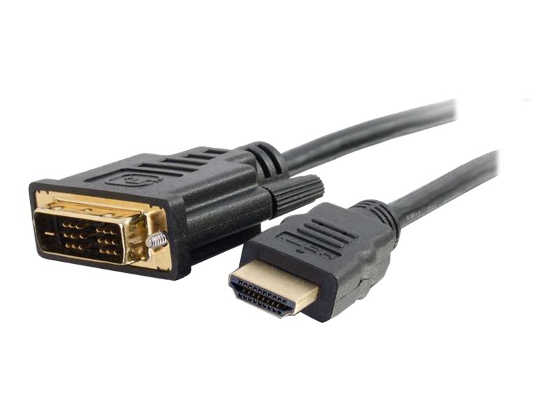 C2G 1m (3ft) HDMI to DVI Cable - HDMI to DVI-D Adapter Cable - 1080p - M/M - Câble adaptateur - DVI-D mâle pour HDMI mâle - 1 m - blindé - noir - 42514 - Câbles vidéo