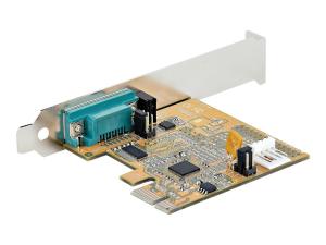 StarTech.com PCI Express Serial Card, PCIe to RS232 (DB9) Serial Interface Card, PC Serial Card with 16C1050 UART, Standard or Low Profile Brackets, COM Retention, For Windows & Linux - PCIe to DB9 Card (11050-PC-SERIAL-CARD) - Adaptateur série - PCIe 2.0 profil bas - RS-232 x 1 - jaune - 11050-PC-SERIAL-CARD - Adaptateurs réseau PCI-e