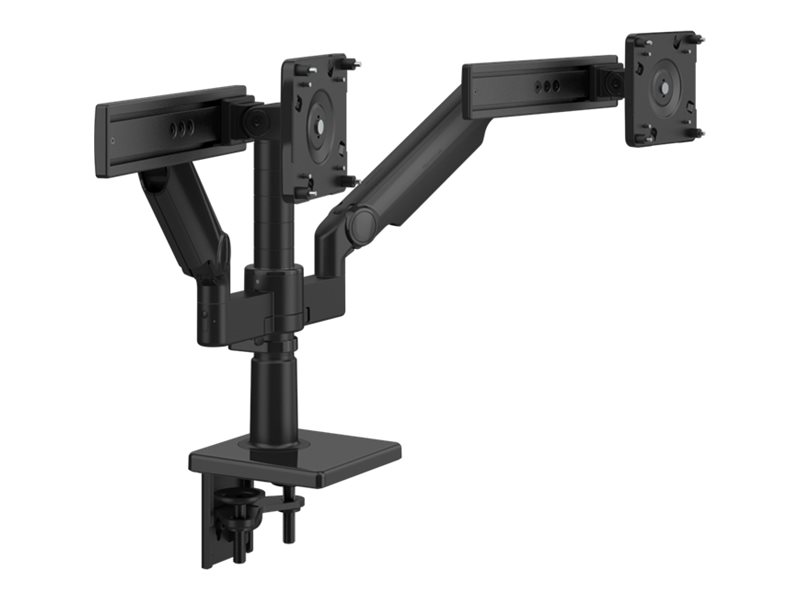 Humanscale M/FLEX M2.1 - Kit de montage (bras pour moniteur) - pour 2 écrans LCD - aluminium recyclé - noir avec bordure noire - Interface de montage : 100 x 100 mm - montrable sur bureau - X22SBB - Montages pour TV et moniteur