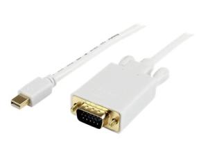StarTech.com Câble adaptateur Mini DisplayPort vers VGA de 3 m - Convertisseur actif DP vers HD15 pour Mac ou PC - Blanc - Convertisseur vidéo - VGA - DisplayPort - noir - MDP2VGAMM10W - Convertisseurs vidéo