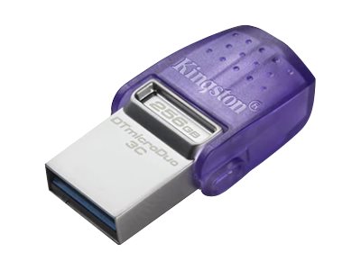 Kingston DataTraveler microDuo 3C - Clé USB - 256 Go - USB 3.2 Gen 1 / USB-C - DTDUO3CG3/256GB - Lecteurs flash